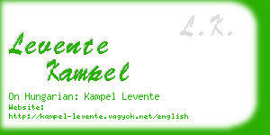 levente kampel business card